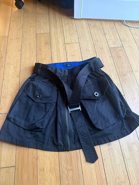 Diesel Black Utility Mini Skirt with Belt
